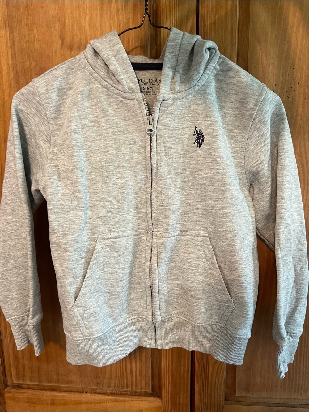 Polo by Ralph Lauren Kids Grey Zip-Up Hoodie S Small 6 - 7